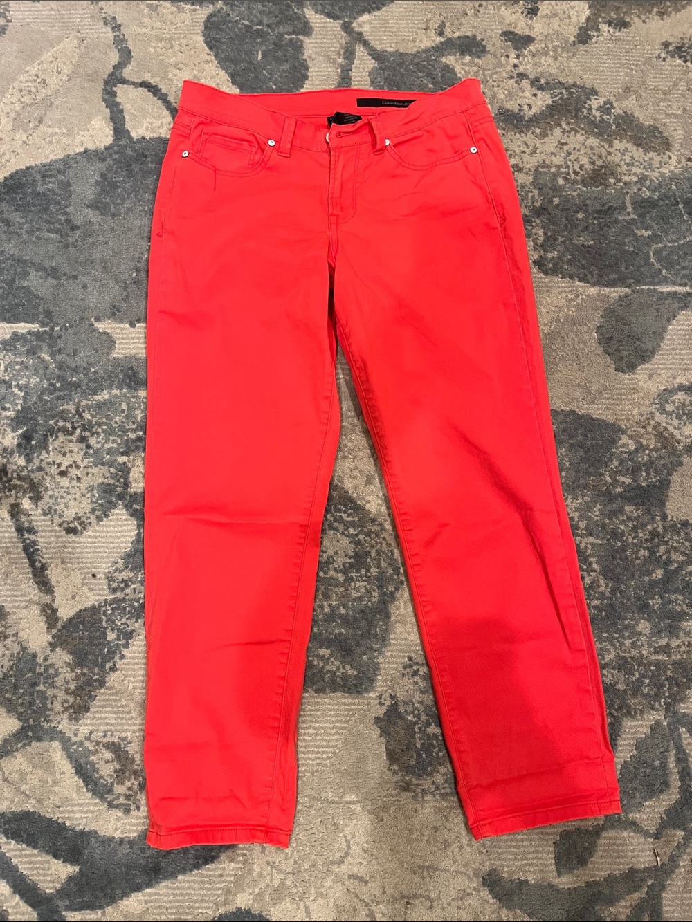 Calvin Klein Jeans Women’s Straight Leg Red Jeans